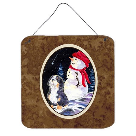 JENSENDISTRIBUTIONSERVICES 6 x 6 in. Bernese Mountain Dog Aluminium Metal Wall or Door Hanging Prints MI1654967